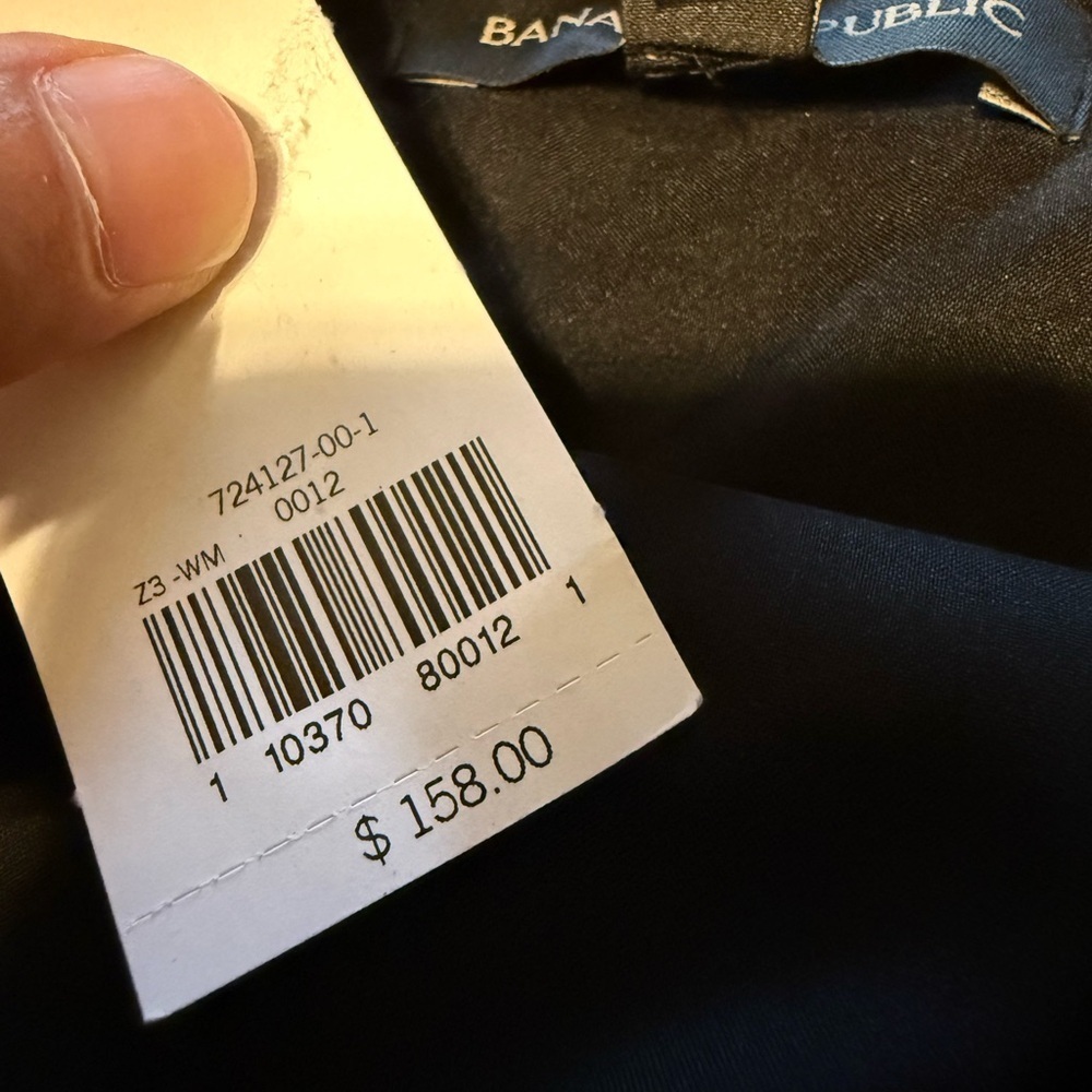 NWT Banana Republic Black Strapless Fringe Dress size 12 - Picture 7 of 9